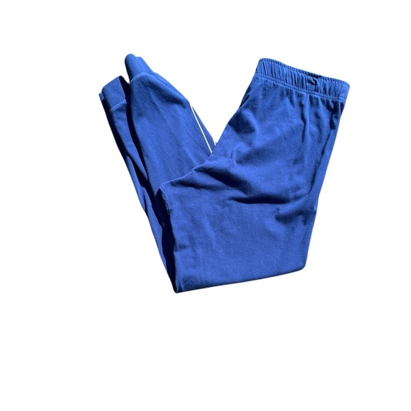 Women’s Blue Activewear Sweats by Nike DRI-fit Sz Medium L outer leg Nike swoosh - Picture 1 of 4
